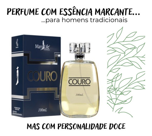 Perfume Colônia Couro P/ Homens Fortes C/ Atitude 100ml