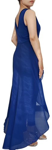 Enterizo Formal Elegante Cómodo Alta Elasticidad Mujer Azul