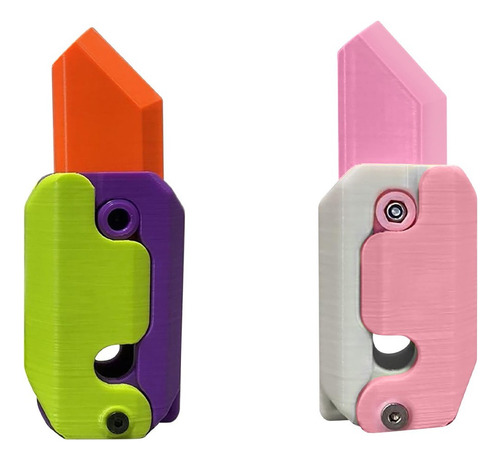 Cuchillo Fidget Toys Con Estampado Para Adultos, 2 Piezas