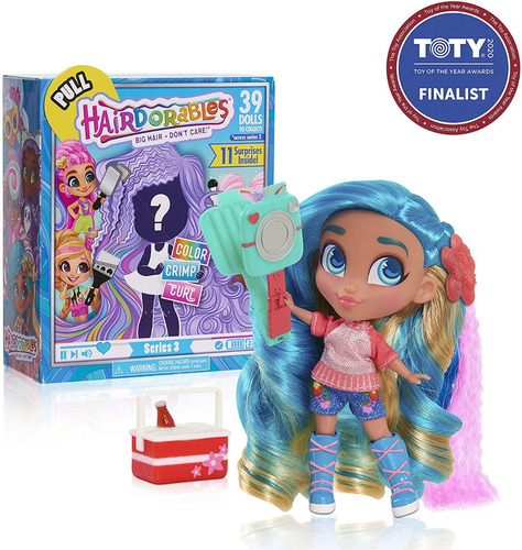 Imagen 1 de 6 de Hairdorables Muñeca 11 Sorpresas Increible Pelo