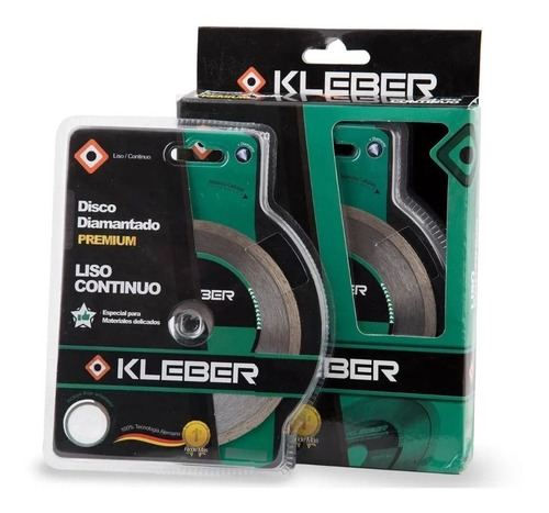 Disco Diamantado Kleber Liso Continuo 115mm Buje 7/8  A 5/8