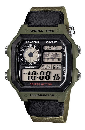 Relógio Casio Military Masculino - Ae-1200whb-3bvdf