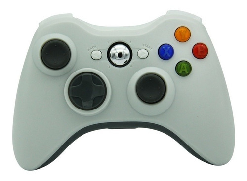 Joystick Inalambrico Xbox 360 Y Pc Receptor Usb Blanco