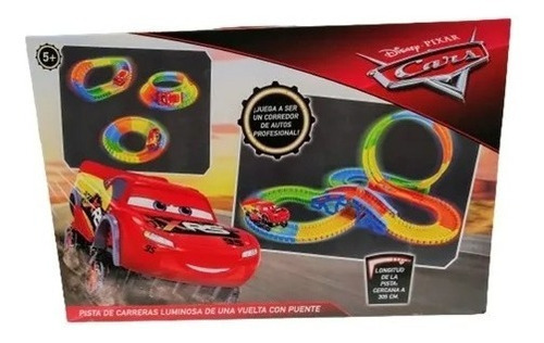 Pista De Carrera Cars Rayo Mcqueen Luminosa 2 Vueltas 71715