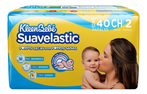 Pañales Kleenbebé Suavelastic Etapa 2 Unisex 40 Pañales