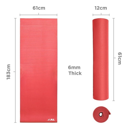 Yoga Mat Pilates 6 Mm Fitness Enrollable Colchoneta + Funda