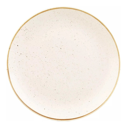 Plato De Mesa Redondo Churchill Stonecast Blanco 22 Cm