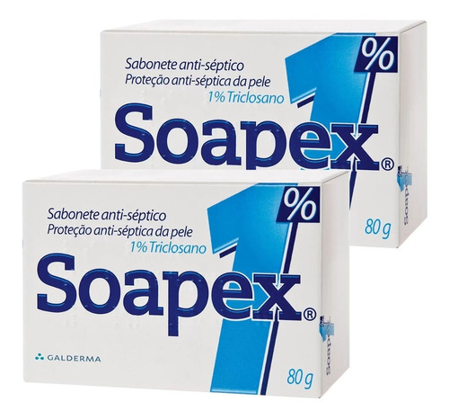 Sabonete Barra Antisséptico 1% Triclosano Soapex (c/02)