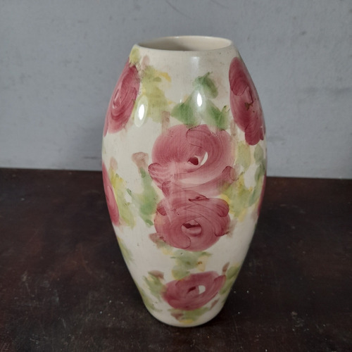 Imagem 1 de 9 de Vaso Antigo Faiança Weiss Pintado A Mão E Numerado. 23 Cm Al