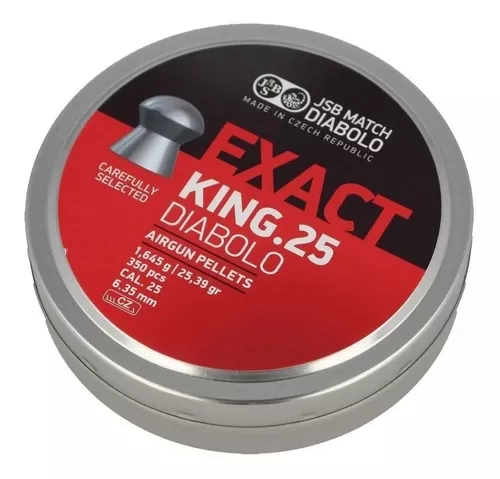 Balines Jsb Exact King 6.35 25,4grs Lata X350 Unidades.