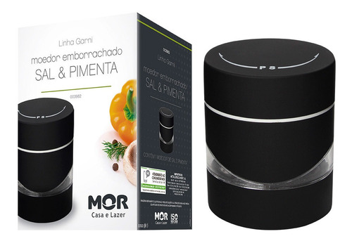 Imagem 1 de 1 de Moedor De Sal E Pimenta Garni Emborrachado - Mor 3982