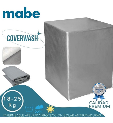 Cover Wash Lavadora Con Frontal Afelpada Mabe 22k Pedestal