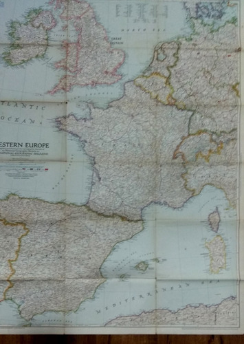 Mapa Antiguo Europa Oeste  National Geographic Suplemento