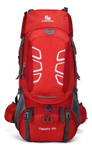 Mochila 60 Litros Trekking Impermeable Camping Con Soporte