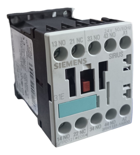 Contactor Auxiliar Siemens 3rh1131-1ab00, 6a 24vac 3no+1nc