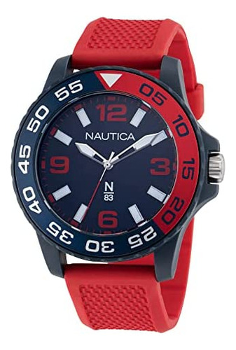 Relógio Nautica N83 masculino Napfws303 Finn World com alça