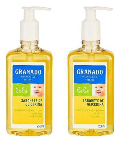 Sabonete Liquido Granado Baby 250ml Glicerina Trad-kit C/2un