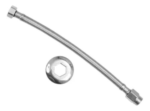 comprar Engate Mangueira Flexível 40cm Trançado Aço Inox 1\u002F2 Entrada