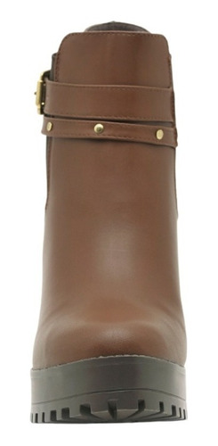 Imagen 2 de 4 de Botín Casual Mujer Madera Plataforma Chunky 607-1112