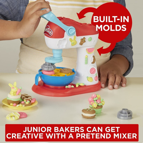 Play-doh Kitchen Batidora De Postres Spinning Treats Mixer Color Multicolor