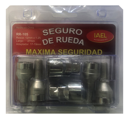 Imagen 2 de 9 de Seguro Rueda Antirobo 4 Bulones+seg 5 Citroen C3 03/19