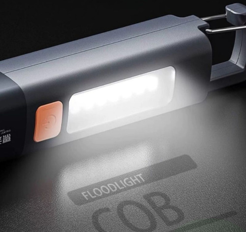 Mini Lanterna Led Recarregável Com Gancho Camping Usb