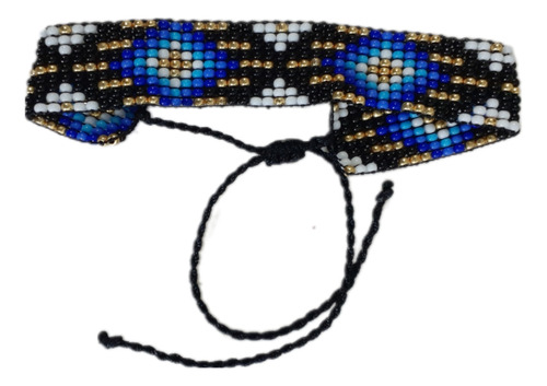 Pulsera Huichol, Wixarika, Ojo De Dios, Chaquira Telar. 