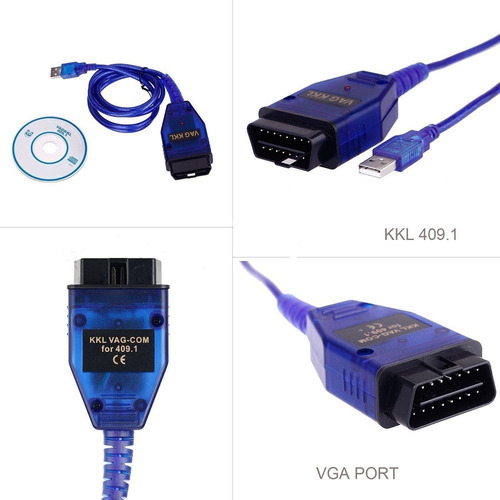Imagen 3 de 5 de Vag-com Kkl409.1 Obd2 Cable Usb Auto Scanner Scan Tool Para