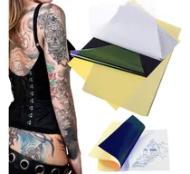 Comprar Vakrny Papel Tatuar Transfer Stencil Para Tatuaje Tattoo 100 Pzas, 100pz Papel Hectográfico Transfer Stencil Para Tatuar Tattoo