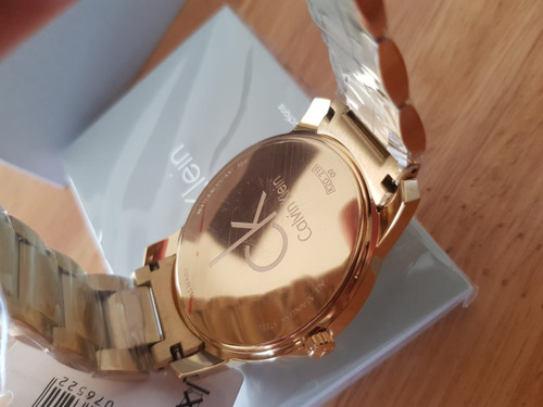Reloj Calvin Klein City K2g21546 Hombre Dorado Entrega Ya