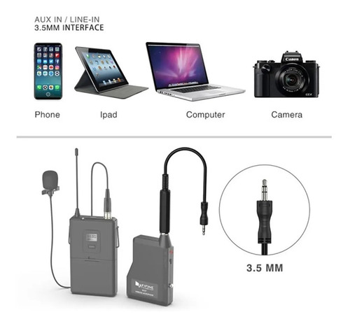 Microfone Lapela Celular Fifine K037 Profissional Sem Fio