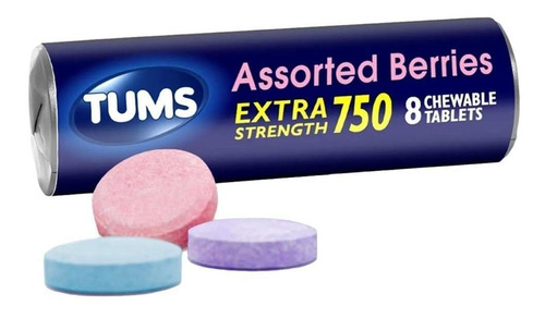 Pastilhas Tums Antacid Extra Strength 750 - 8 Unidades