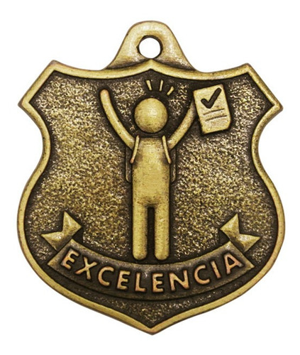 Medalla Excelencia En Oro Antiguo Para Premiaciones