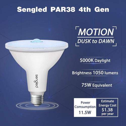 Sengled Luz Exterior Con Sensor De Movimiento, Bombillas De
