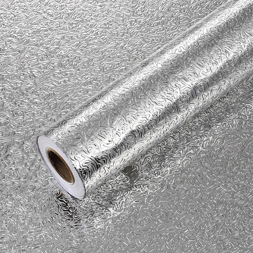 Imagen 2 de 9 de Papel Aluminio Adhesivo Para Pared O Muebles; 40cm X 3mt