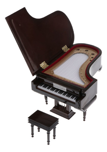 Instrumento Musical Miniatura Escala 1/6 Modelo Piano Madera