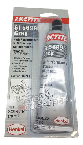 Pegamento Silicona No Corros. Para Juntas Loctite Gris 5699