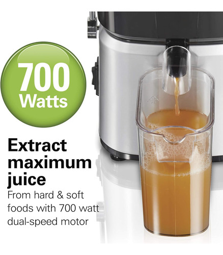 Extractor De Jugo Hamilton Beach 67840 Extra Grande Plateado