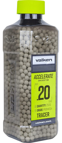 Valken Accelerate Airsoft Bbs - 0.20g-2500ct-tracer