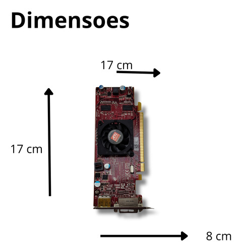 Placa Video Pci-e Ati Hd 4550 512mb Ddr3 Dvi Display Port (Usado)