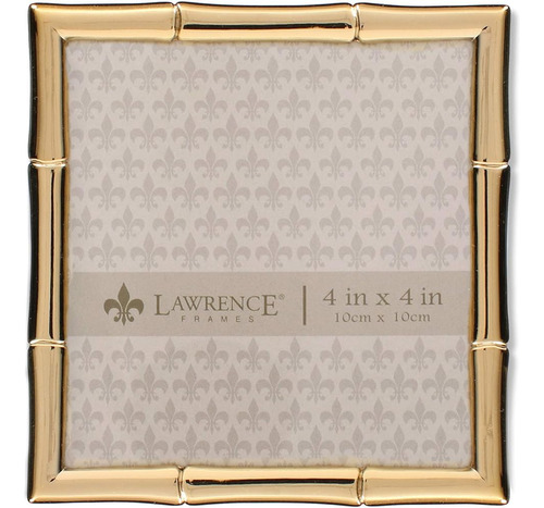 Lawrence Frames Marco De Metal Con Diseño De Bambú, 4x4, Dor
