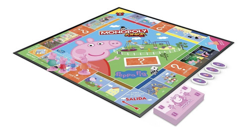 Imagen 5 de 9 de Juego de mesa Monopoly Junior Peppa Pig Hasbro F1656
