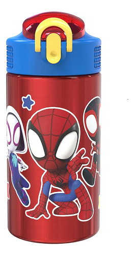 Marvel Spider-man Botella De Agua Para Niños De Acero Inoxid