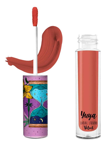 Yuya Labial Liquido Equilibrio 3g Lipstick Larga Duración Color Marrón
