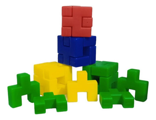 Juego Didáctico Bloques De Construcción De Plástico 22 Pzas