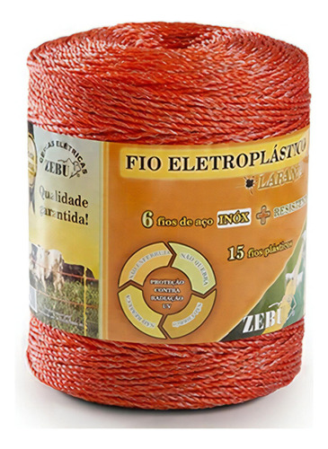 Fio Eletroplástico P/ Cerca 500m Super Resistente C/ Uv Zebu