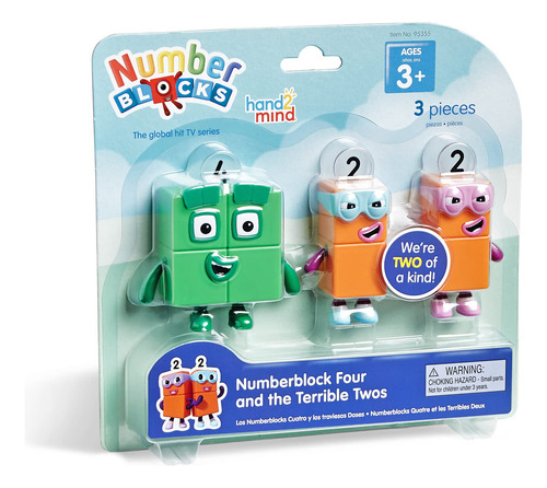 Conjunto De Bonecos De Ação Hand2mind Numberblock Four W/ Te