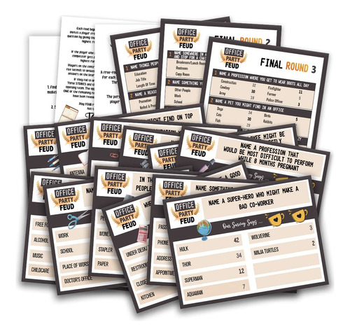 Juego De Preguntas Office Party Friendly Feud Pazag O01