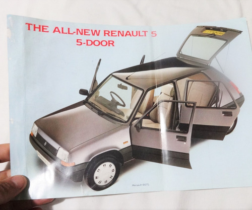 Renault 5 R5 Gtl Antiguo Folleto Publicitario No Manual