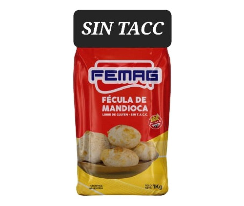 Fecula Mandioca X 1kg (0 Grasas - 0 Sodio) Sin Tacc